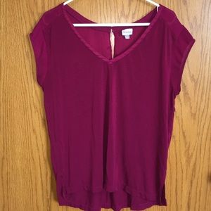 Merona short sleeve top in wine
